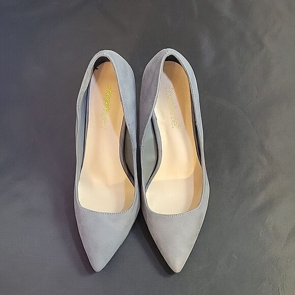 SHOEDAZZLE SUEDE POINTED TOE DRESS PUMPS STILETTO HIGH HEELS - Picture 4 of 14